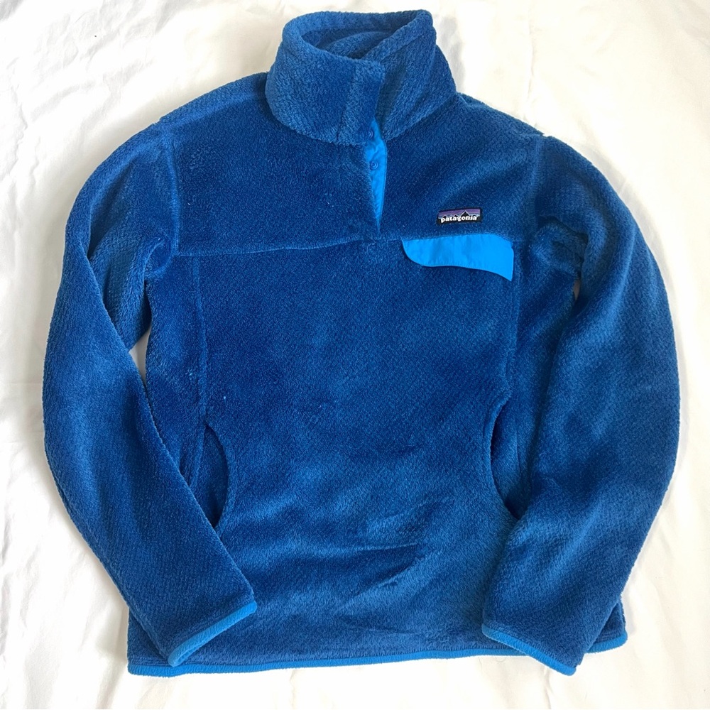 Patagonia Re-Tool Snap-T Fleece Pullover Blue Cozy Soft Women’s Medium